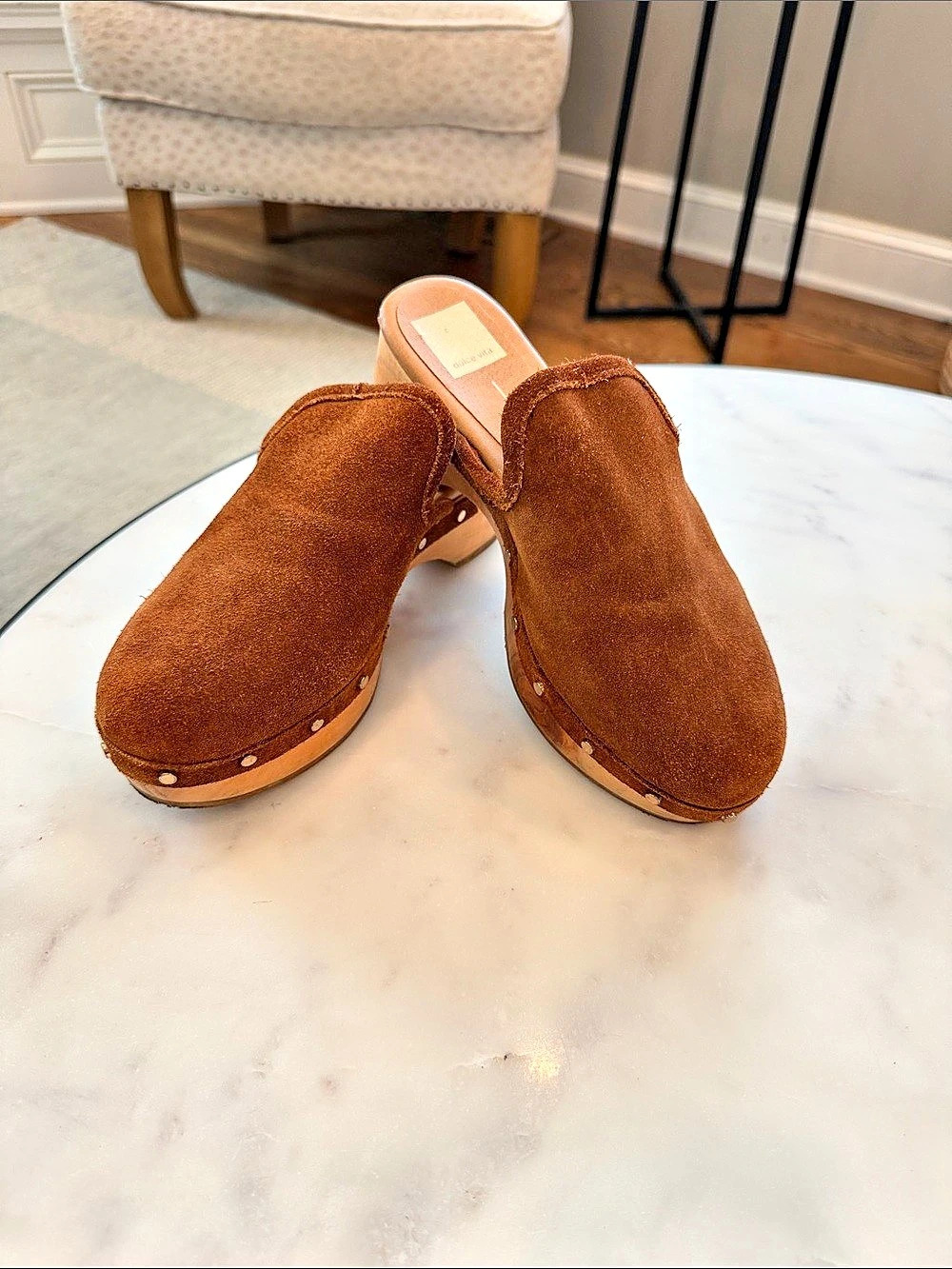 Dolce Vita Alanis Flats Brown Suede Clogs Size 6